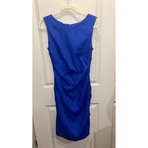 Nicole Miller Artelier Linen Blue Dress